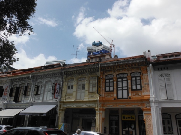 Buildings near Arab Street. Note Malay architectural motifs and recurrent ventilation